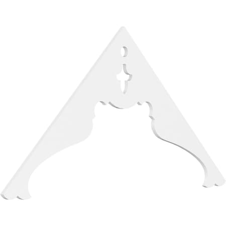 Ekena Millwork Pitch Heath Architectural Grade PVC Gable Pediment, 72"W x 36"H x 1"P (12/12) GPP072X036X100HEA